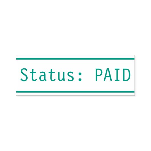 "Status: BETAALD" Rubberstempel Zelfinktende Stempel (Design)