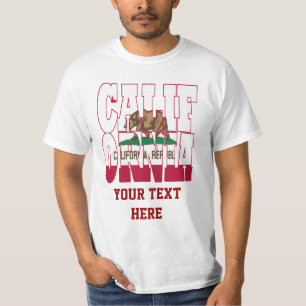 Status Californië-tekst T-shirt