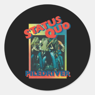 Status Quo Piledriver Gradiënt Ronde Sticker