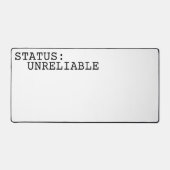 Status Unreliable Large Minimalist Typographic  (Recto)