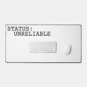Status Unreliable Large Minimalist Typographic  Bureaumat (Keyboard & Muis)