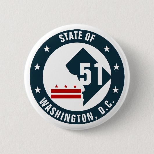 Status van de Washington DC-Logo Button (Voorkant)
