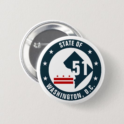 Status van de Washington DC-Logo Button (Voorkant /achterkant)
