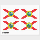 Status van Florida vlag Rechthoekige Sticker (Vel)