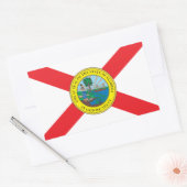 Status van Florida vlag Rechthoekige Sticker (Envelop)