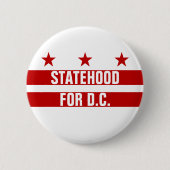 Status van Washington DC-Button Ronde Button 5,7 Cm (Voorkant)