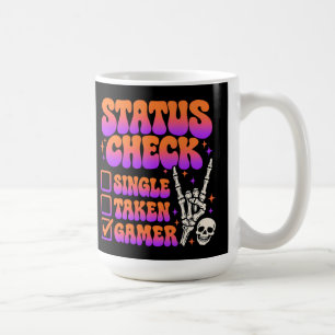 Statuscontrole gamer humor voor gaming fans koffiemok