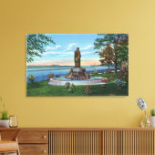 Statusscène in Promenade Park Canvas Afdruk (Insitu (Woonkamer))