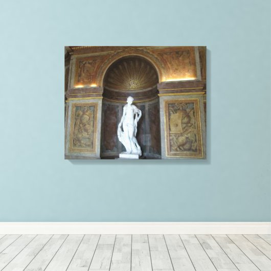 Statuut te Versailles Canvas Afdruk (Insitu (Houten vloer))