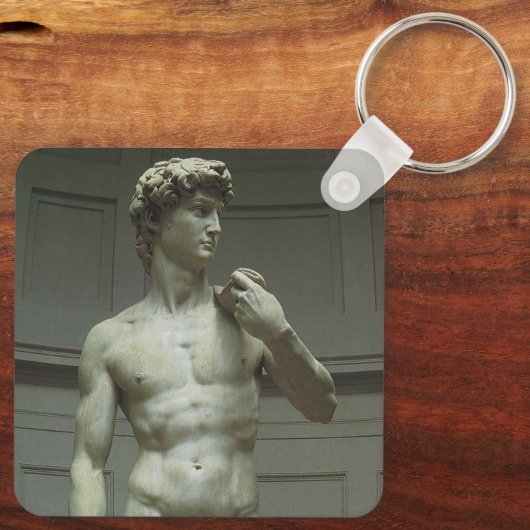 Statuut van David van Michelangelo Sleutelhanger (Achterkant)