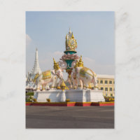 Statuut van de roze olifanten Bangkok Thailand