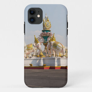 Statuut van de roze olifanten Bangkok Thailand iPhone 11 Hoesje