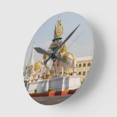 Statuut van de roze olifanten Bangkok Thailand Ronde Klok (Hoek)