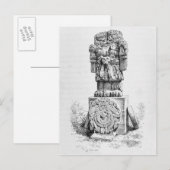 Statuut van het godin Coatlicue Briefkaart (Voorkant / Achterkant)