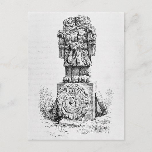Statuut van het godin Coatlicue Briefkaart (Voorkant)