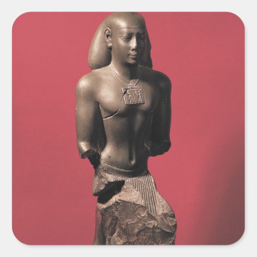 Statuut van Iahmes Saneith Vierkante Sticker (Voorkant)