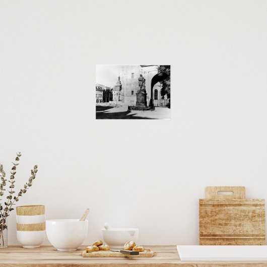 Statuut van Johann Sebastian Bach Poster (Keuken)