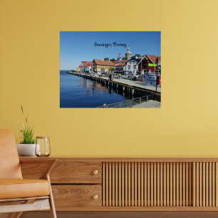 Stavanger, Noorse schilderachtig foto Poster