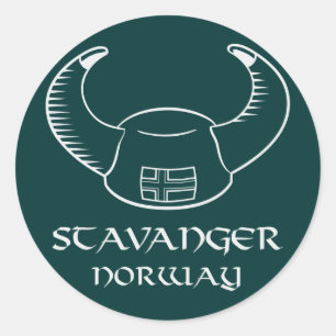 Stavanger Norway Viking Pet Ronde Sticker