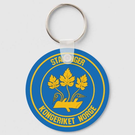 Stavanger Round Emblem Sleutelhanger (Voorkant)