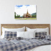 Stave church à Lom, Norvège, impression de toile (Insitu(Chambre))
