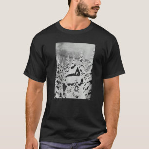 Stave Church in de sneeuw Theodor Kittelsen T-shirt
