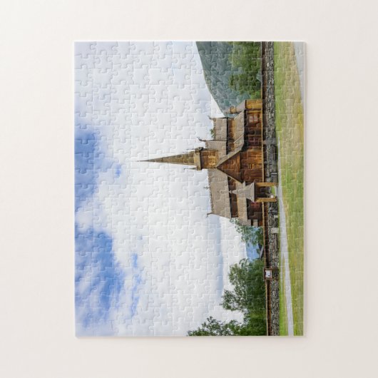 Stave-kerk in Lom, Noorse puzzel Legpuzzel (Verticaal)