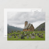 Stave-kerk met begraafplaats in het briefkaart Noo (Voorkant / Achterkant)