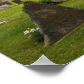 Stave-kerk met begraafplaats in Noorwegen Poster (Hoek)