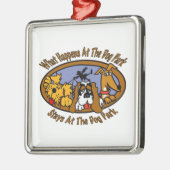 Staven bij het Dog Park Metalen Ornament (Links)