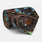 Staven en glazen Steampunk Stropdas (Opgerold)