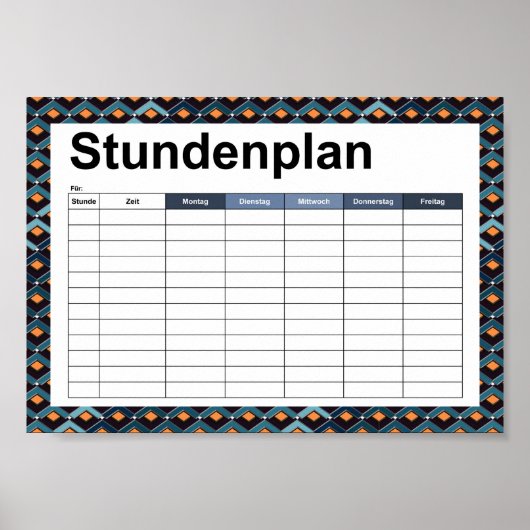 Staven in het patroon van Staven Altona Poster (Voorkant)