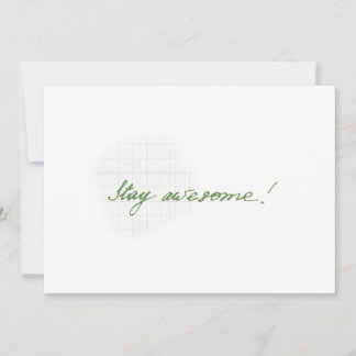 Stay awesome minimal handwritten card  kaart