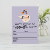 Stay Boo Halloween invitation à la fête d'Hallowee (Debout devant)