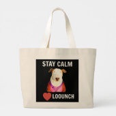 STAY CALM - LOVE LOOUNCH, 2 Sided Canvas tas (Achterkant)