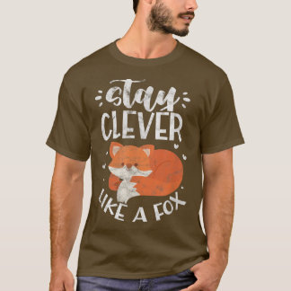 Stay Clever Like A Fo Foes Kawaii Distressed T-shirt