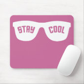 STAY COOL aangepaste mousepad Muismat (Met muis)
