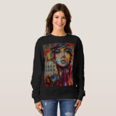 Stay Cool Abstract Portrait Sweatshirt (Voorkant volledig)