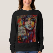 Stay Cool Abstract Portrait Sweatshirt (Voorkant)