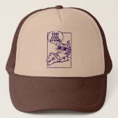 Stay Cool Be Kind Chill Cat Positivity Trucker Pet (Voorkant)