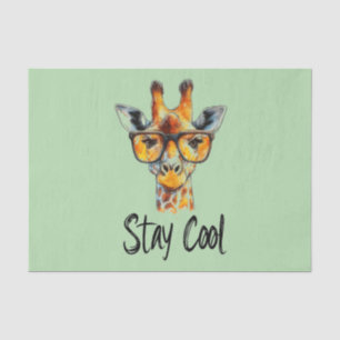 Stay Cool - Giraffe met zonnebril Illustratie Tissuepapier