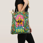 Stay Cool Pop Art Pattern Tote Draagtas (Dichtbij)