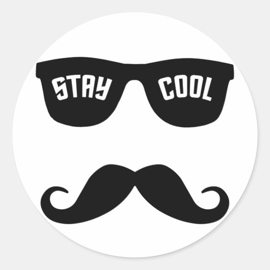 STAY COOL-stickers Ronde Sticker (Voorkant)