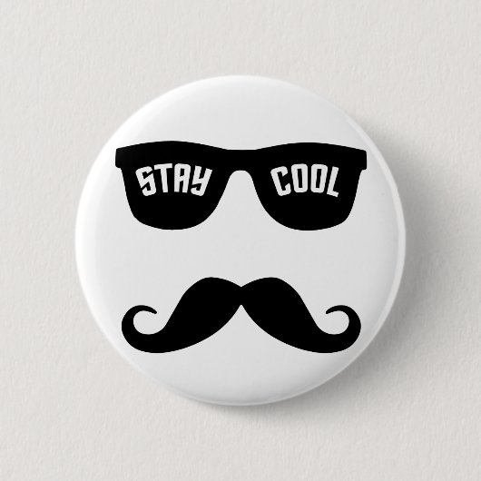 STAY COOL-toets Ronde Button 5,7 Cm (Voorkant)