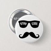 STAY COOL-toets Ronde Button 5,7 Cm (Voorkant /achterkant)