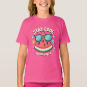 Stay Cool Watermelon Summer Vibes T-shirt (Voorkant)