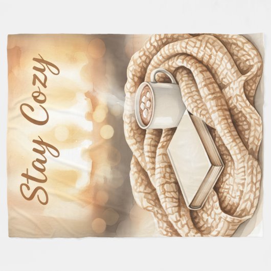 Stay Cozy  Fleece Throw blanket  (Voorkant (Horizontaal))