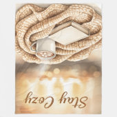 Stay Cozy  Fleece Throw blanket  Deken (Voorkant)