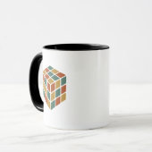 Stay Cubed | Logic Cube Retro Style Puzzel Mok (Voorkant links)