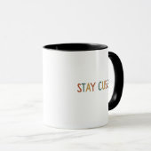 Stay Cubed | Logic Cube Retro Style Puzzel Mok (Voorkant rechts)